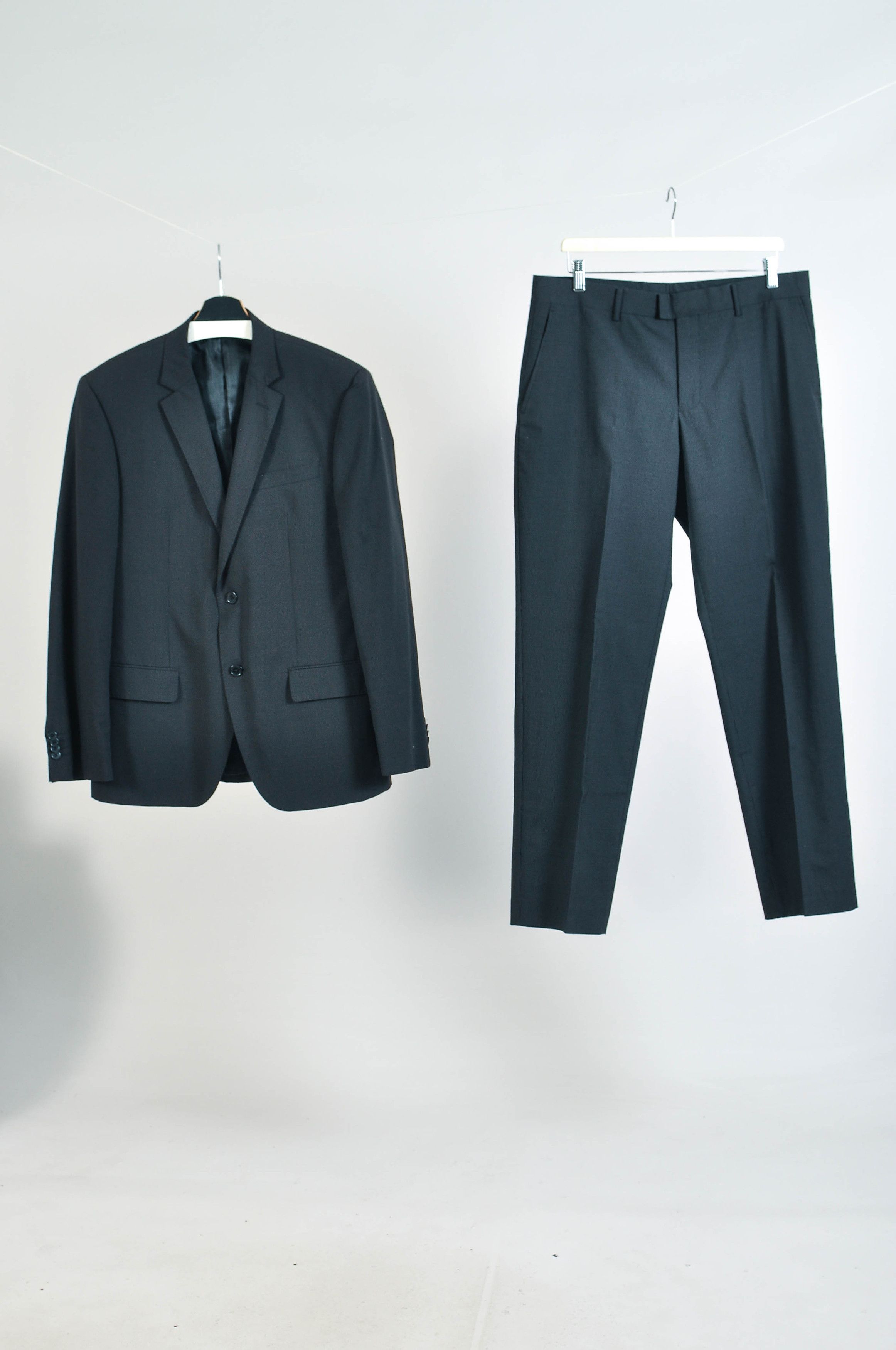 Matinique Matinique Dark Brown Striped Wool Suit Size 42R - 1 Thumbnail