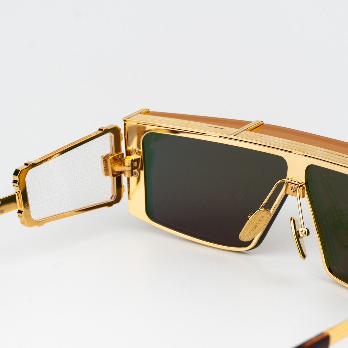 Balmain Balmain Sunglasses Gold Mirror WONDER BOY - III BPS-127C-145 Size ONE SIZE - 6 Thumbnail