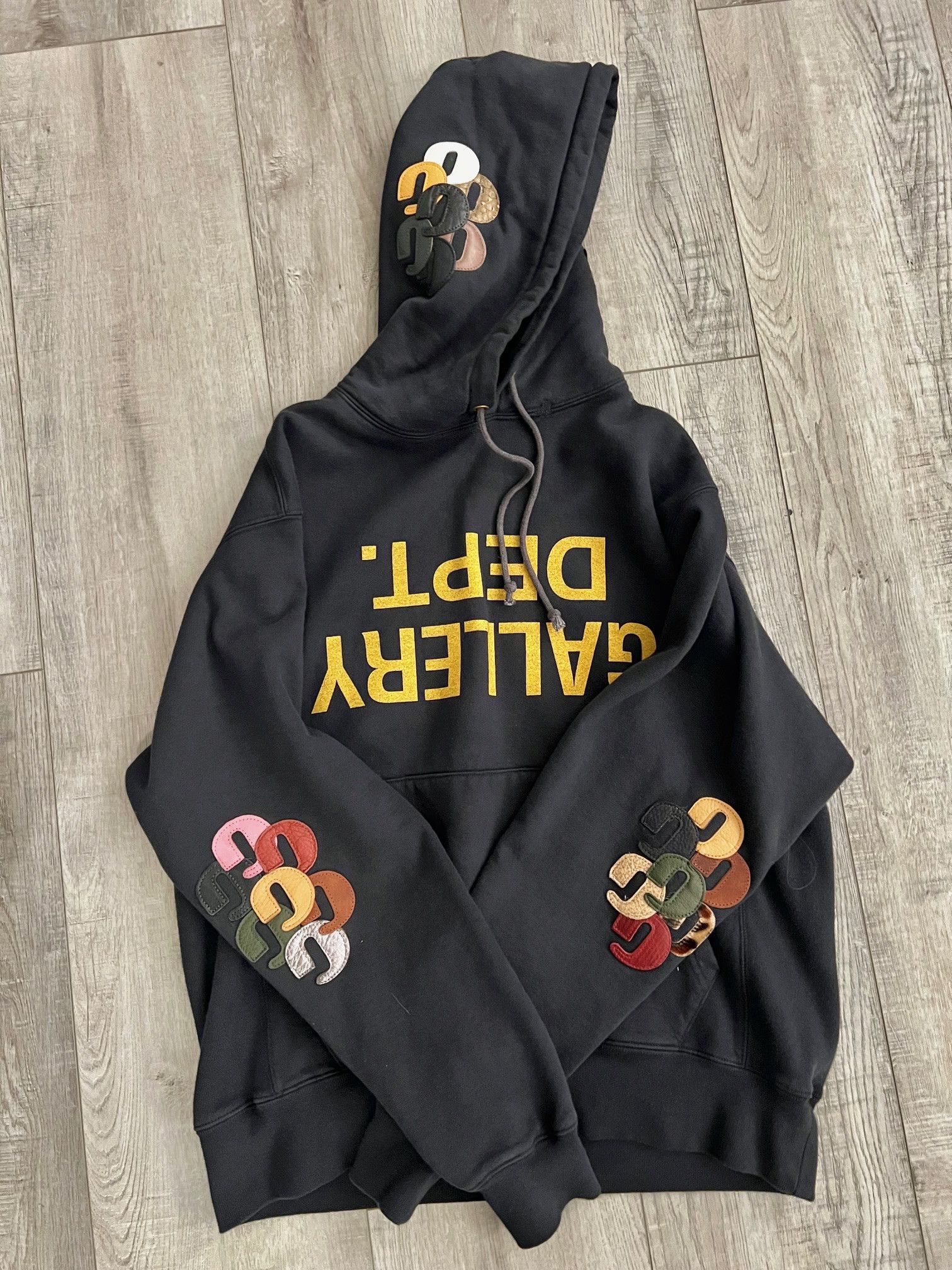 image of Gallery Dept Gallery Department G Patch Hooded Sweatshirt Black Medium, Men's