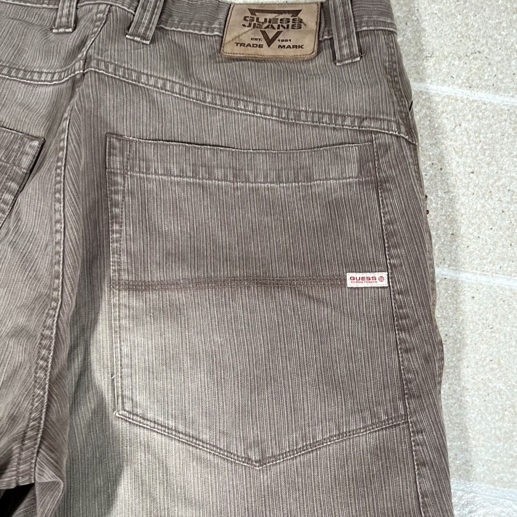 Guess VINTAGE GUESS Jeans Brown Wide-Leg Denim 34x32 Mens USA Baggy 90s Size US 32 / EU 48 - 3 Thumbnail