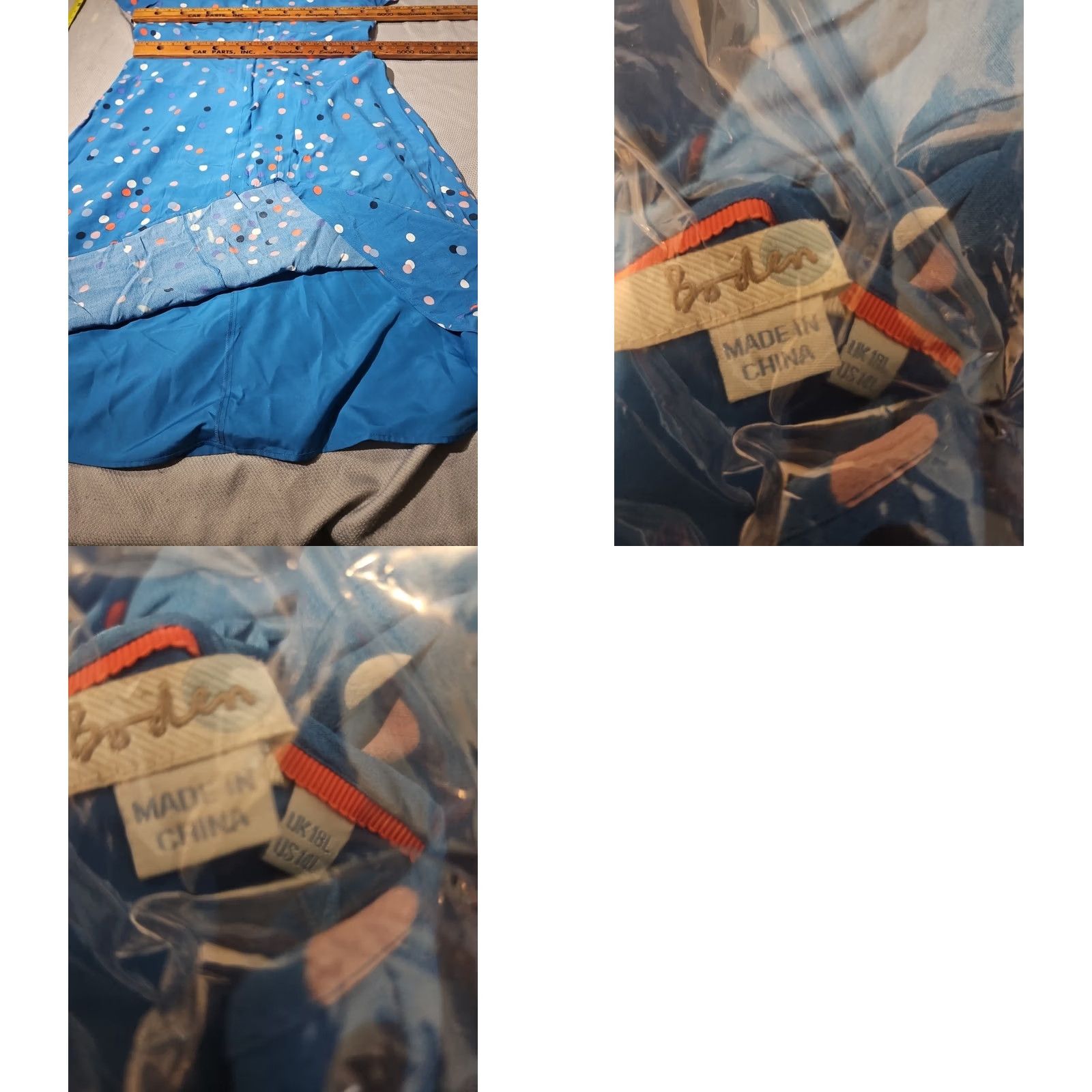 Boden Boden Dress Womens 14L Blue Calissa Multicolor Polka Dot Lined Midi Casual Shirt Womens (Polka Dot) Size XL / US 12-14 / IT 48-50 - 9 Thumbnail