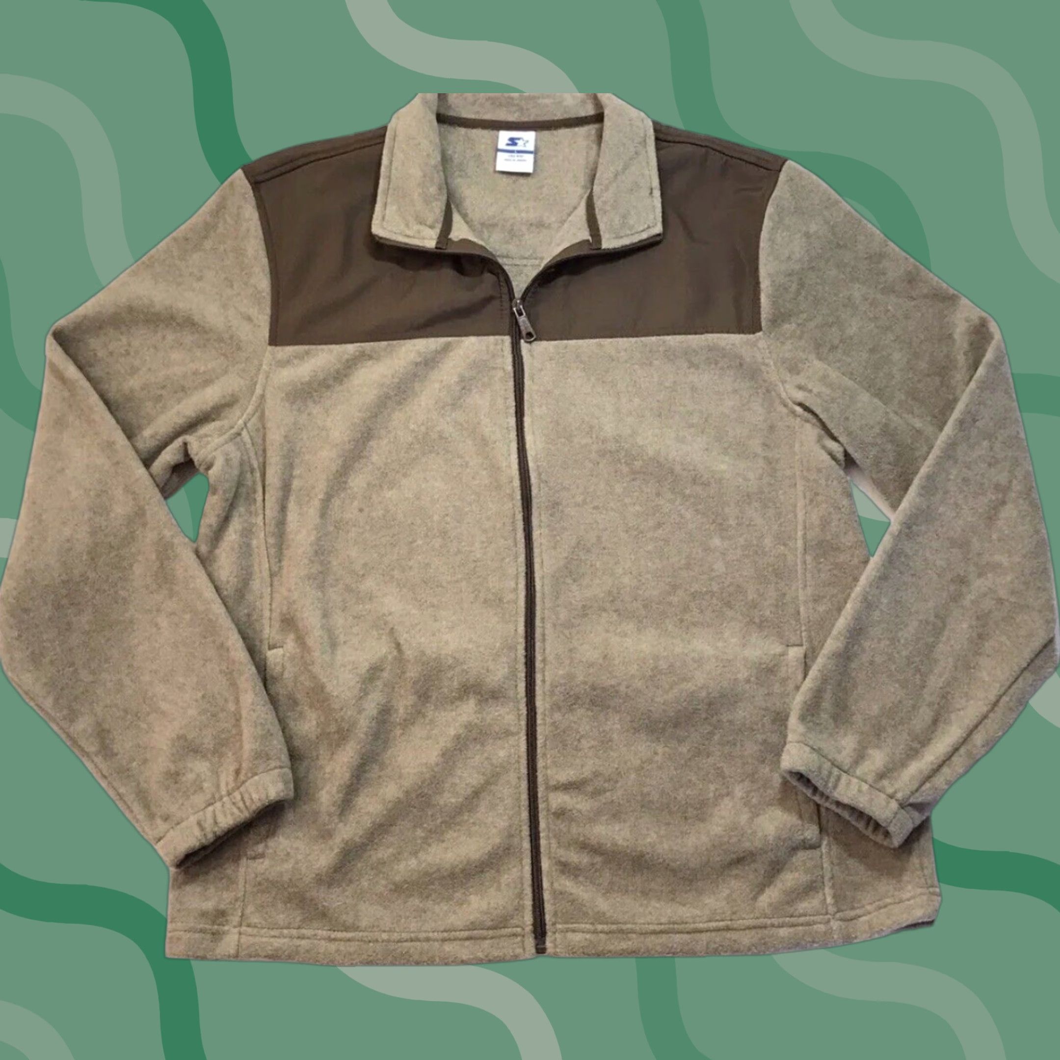 Starter VINTAGE Starter Jacket L Brown Fleece Track Zip Lightweight Windbreaker Men Regular Size Size US L / EU 52-54 / 3 - 1 Thumbnail