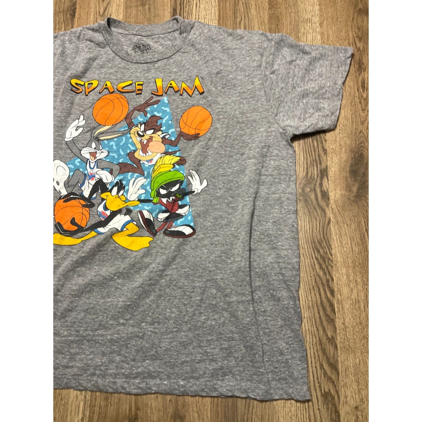 Vintage Space Jam Shirt Men Large Gray Looney Tunes Characters Crew Neck T-Shirt Cotton Logo All Seasons Vintage No Size US L / EU 52-54 / 3 - 4 Thumbnail