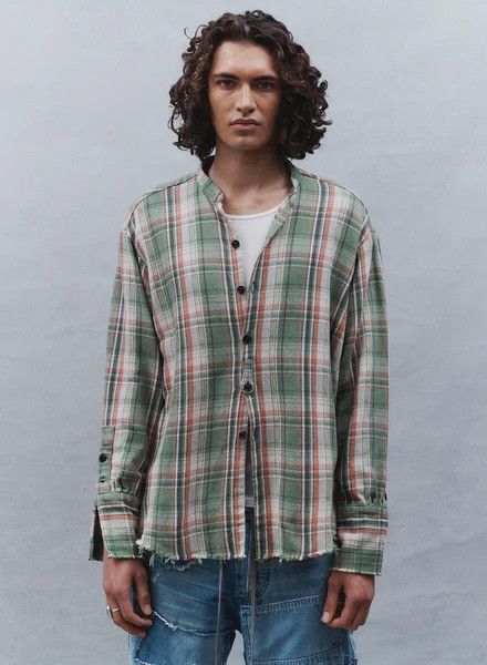 Greg Lauren $850 Greg Lauren Army Plaid Studio Shirt Size US M / EU 48-50 / 2 - 1 Thumbnail