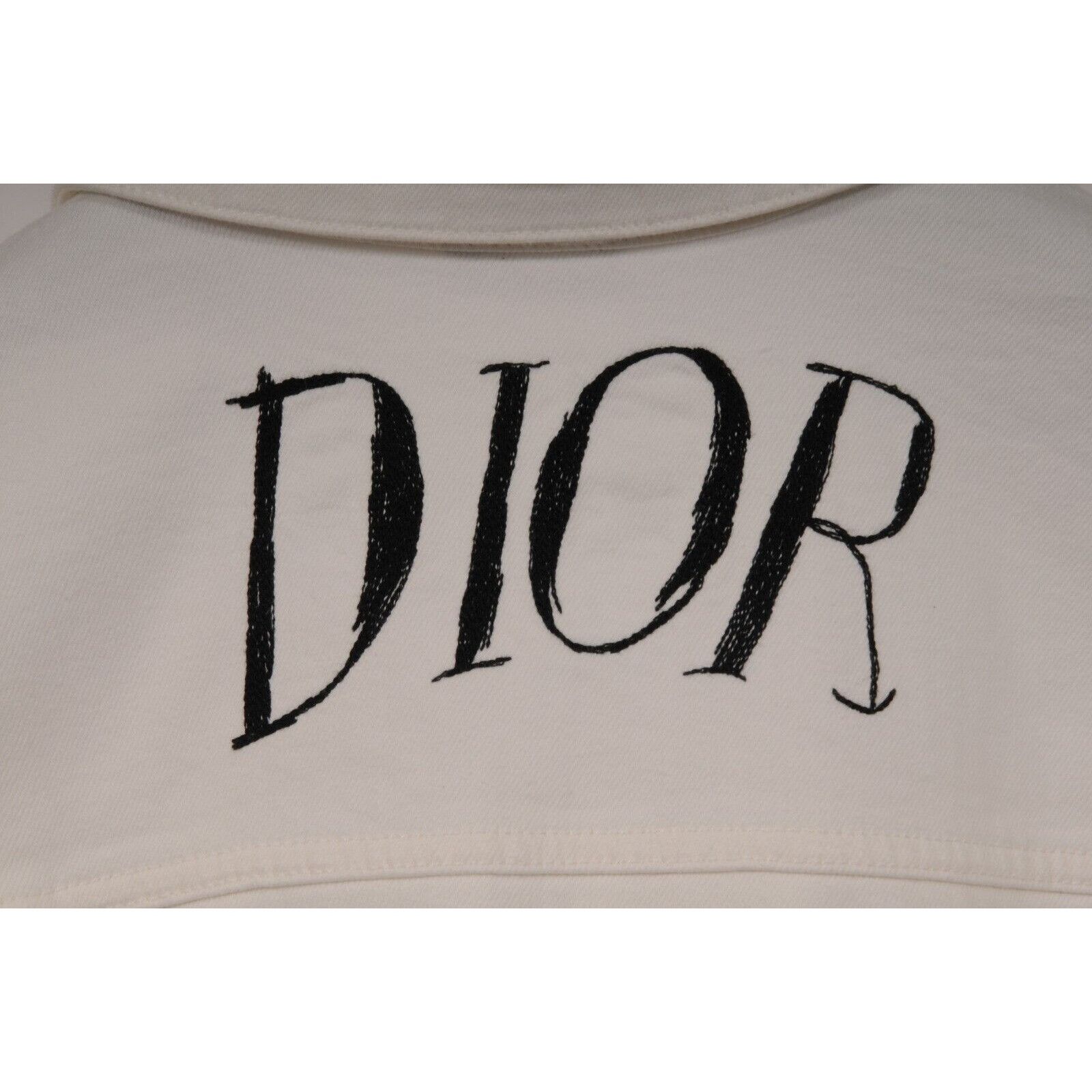 Dior Pettibon Logo Jean Trucker Jacket White Size US XL / EU 56 / 4 - 6 Thumbnail
