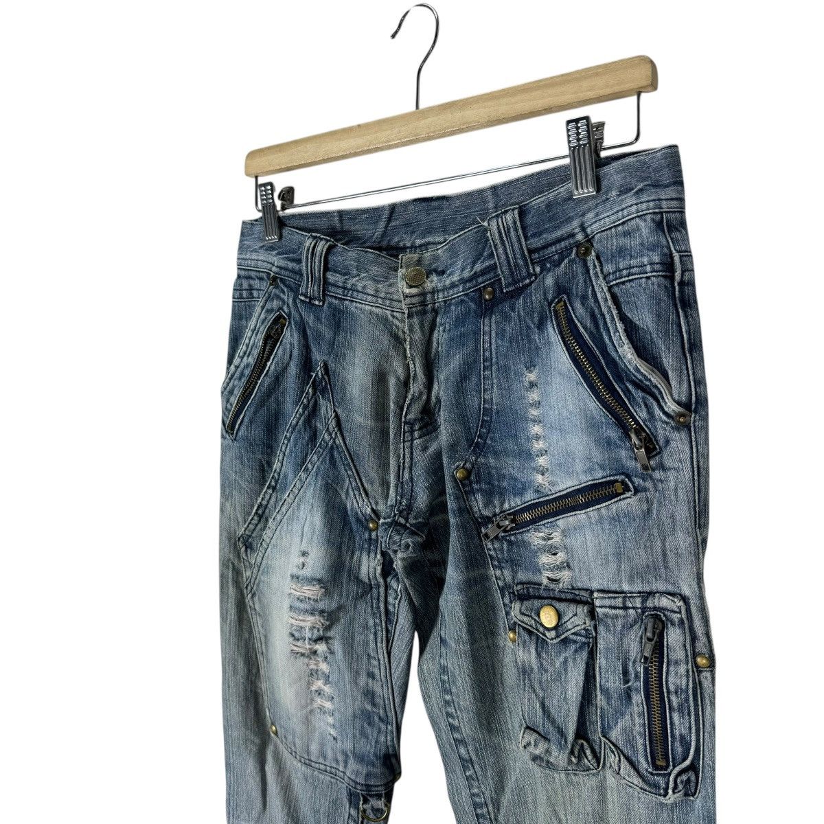 If Six Was Nine ☀️ON SESSION GOTHIC DENIM JEANS FLARE PANTS Size 32" / US 10 / IT 46 - 4 Thumbnail