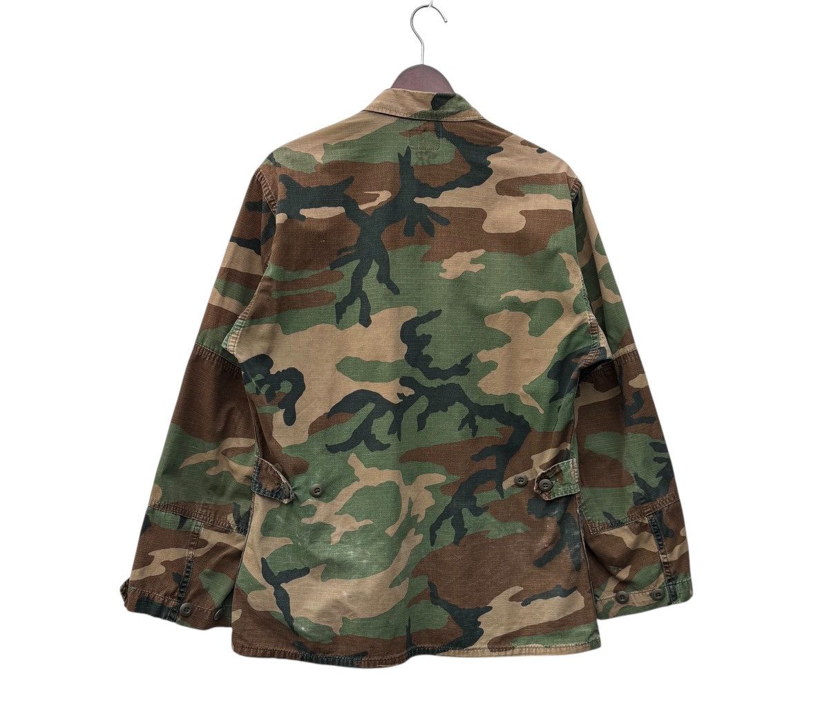 Vintage Vintage 80s US Military Camo Jacket Woodland Cotton Coat Size US S / EU 44-46 / 1 - 12 Thumbnail
