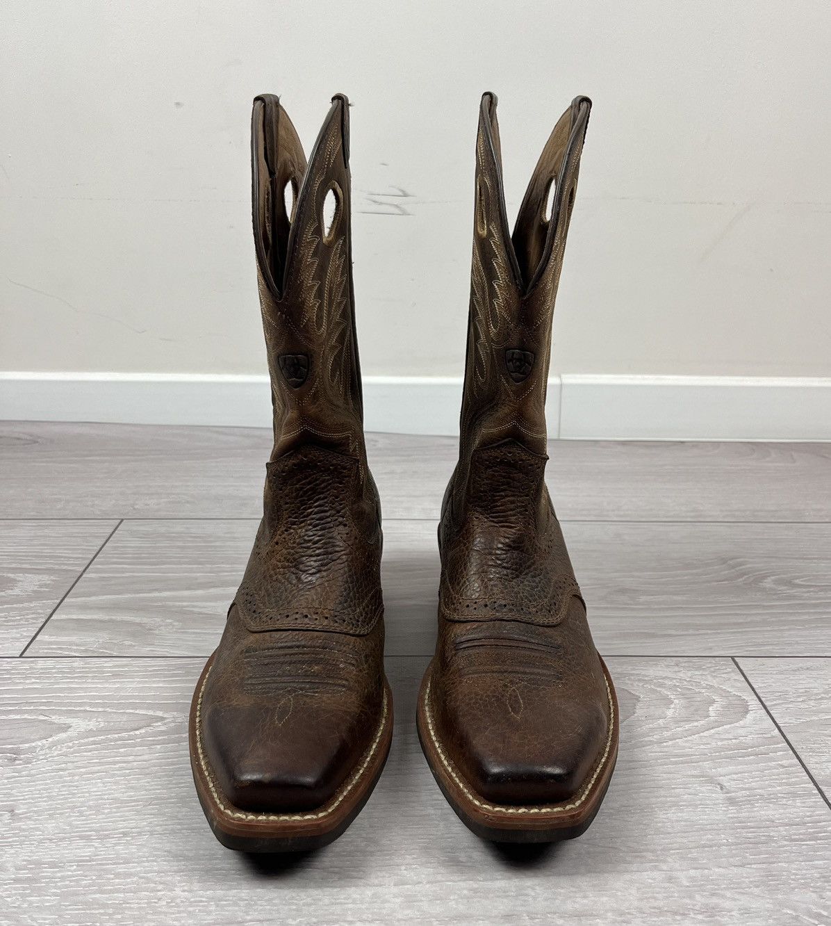 Ariat Ariat American Western Cowboy Brown Leather Boots Size US 10 / EU 43 - 4 Thumbnail