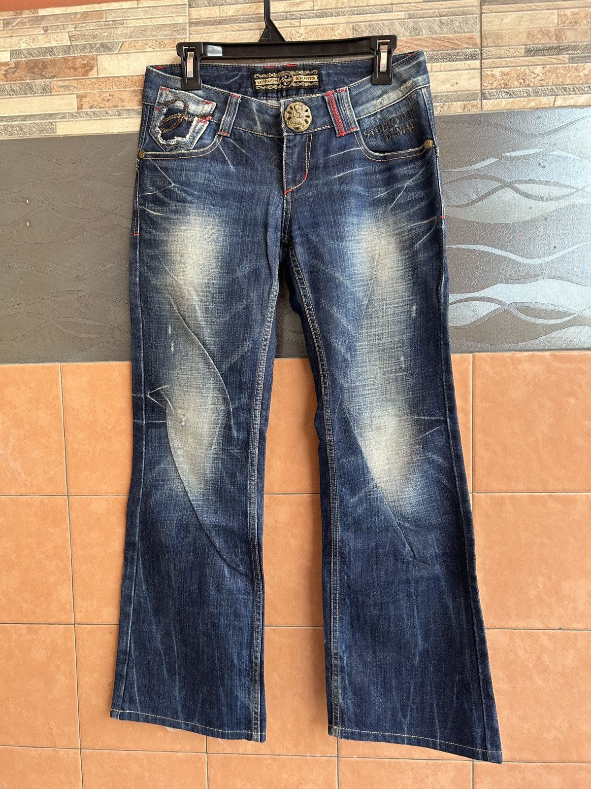 If Six Was Nine 90s Studio RP Faded Flared Bootcut Denim Pants Lgb Style Size US 26 / EU 42 - 1 Thumbnail