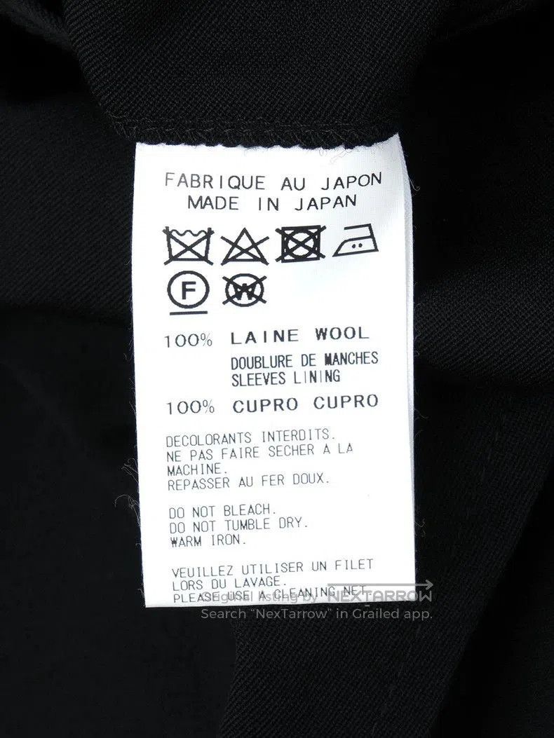 Yohji Yamamoto YOHJI YAMAMOTO Black Wool Coat. Size US XS / EU 42 / 0 - 8 Thumbnail