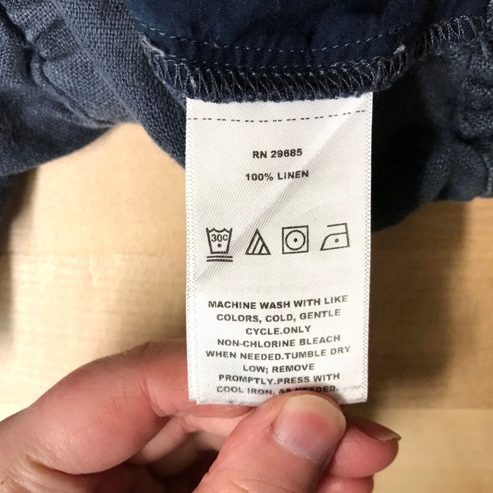 Pendleton Pendleton Womens Large 100% Linen Pull On Elastic Waist Shorts Charcoal Navy Size 36" / US 14 / IT 50 - 8 Thumbnail