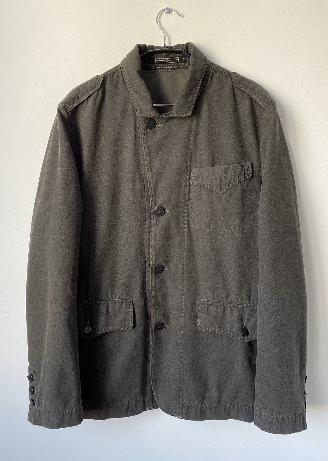 Stone Island Stone Island Cotton Olive Grey Jacket Size: L Size US L / EU 52-54 / 3 - 1 Thumbnail