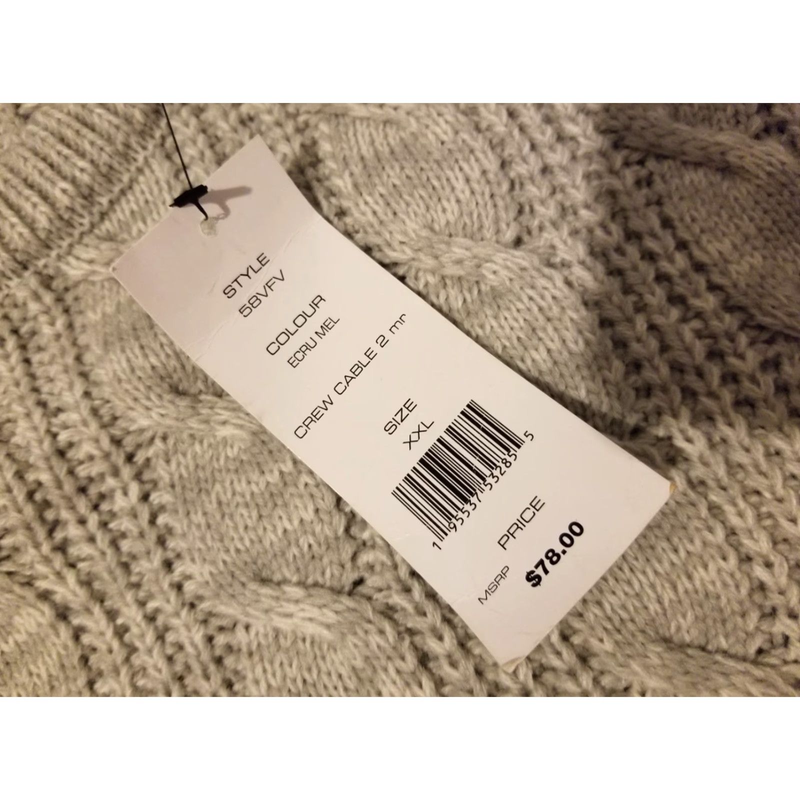 French Connection French Connection Sweater 2XL Gray Cotton Long Sleeve Knit Pullover Mens Size XXL / US 16-18 / IT 52-54 - 4 Thumbnail
