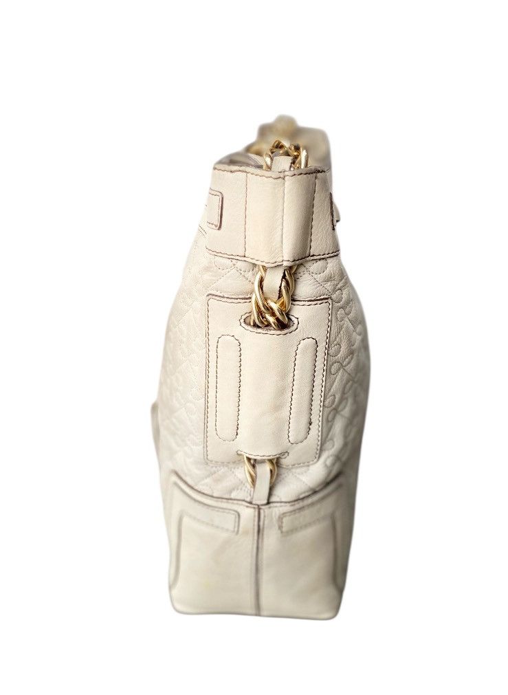 Anya Hindmarch Anya Hindmarch White Leather Chain Link Handle Bag Size ONE SIZE - 4 Thumbnail