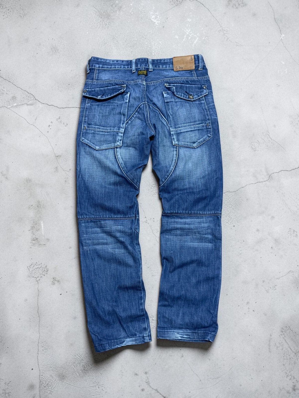 G-Star G-Star RAW 3301 Mens Cargo Jeans Vintage Wash Denim W32 L33 Size US 32 / EU 48 - 2 Thumbnail