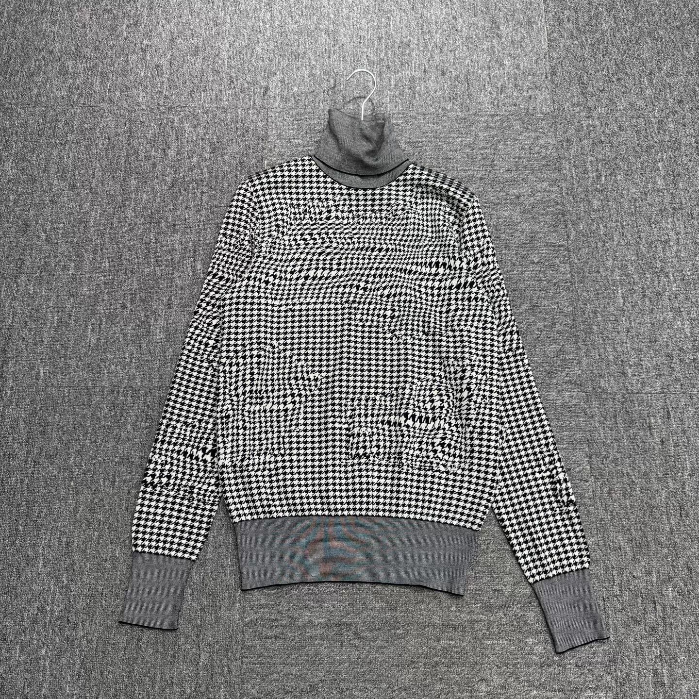 Dior Dior Houndstooth High Neck Wool Shirt Size US XS / EU 42 / 0 - 1 Thumbnail