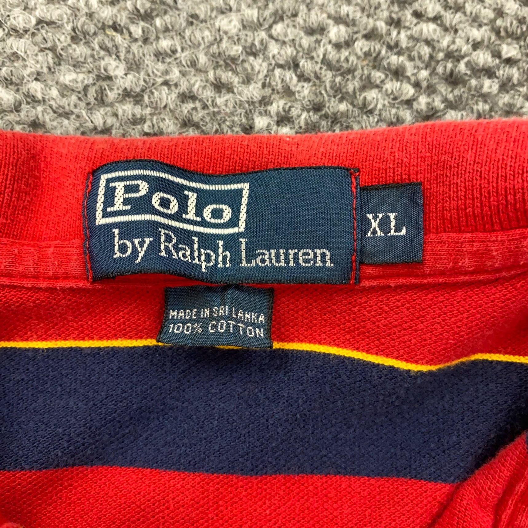 Polo Ralph Lauren VTG Polo Ralph Lauren Shirt Mens XL Red Blue Striped Short Sleeve Pony Preppy Size US XL / EU 56 / 4 - 5 Thumbnail