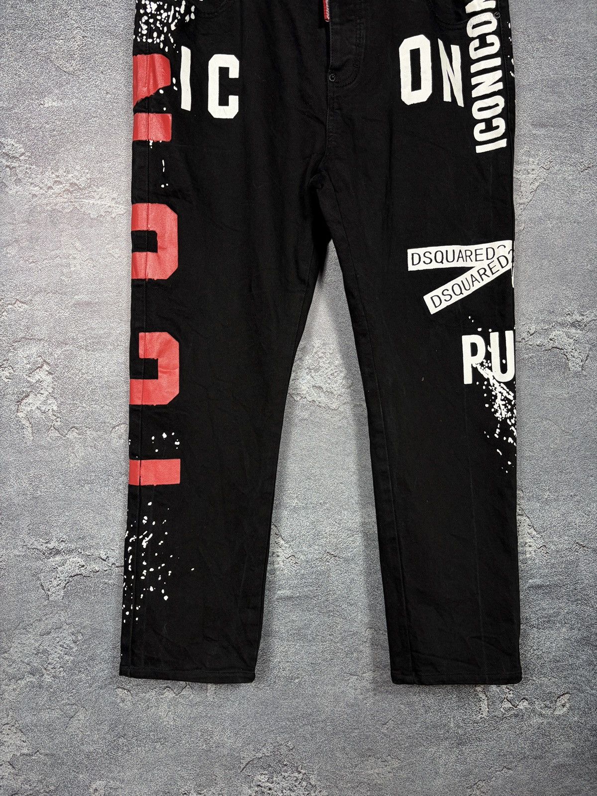 Dsquared2 Dsquared2 Icon Logo Graphic Print Black Denim Jeans Size 35 Size US 34 / EU 50 - 5 Thumbnail