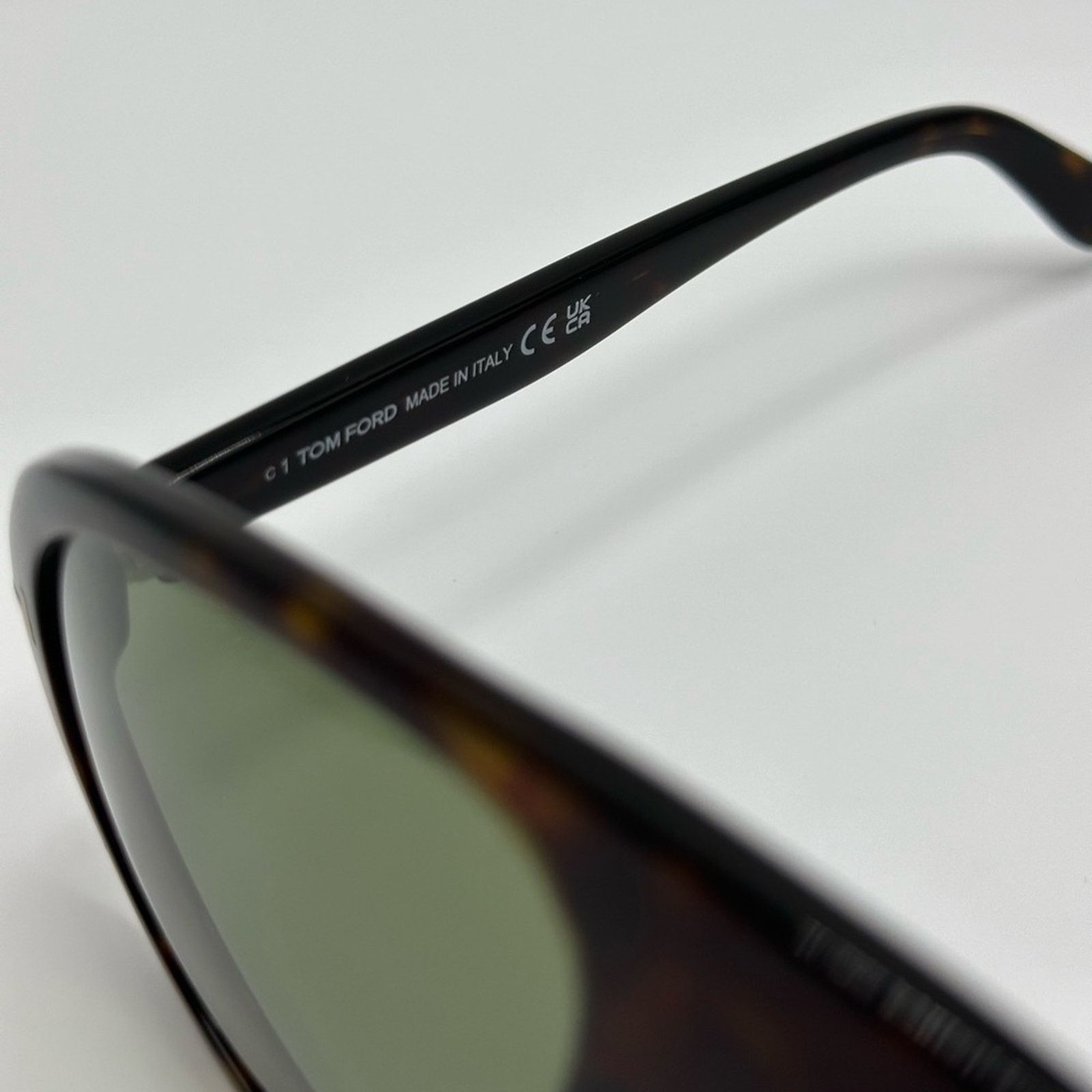 Tom Ford TOM FORD Camillo-02 FT0988/S 52N Dark Havana/Green Unisex Size ONE SIZE - 3 Thumbnail