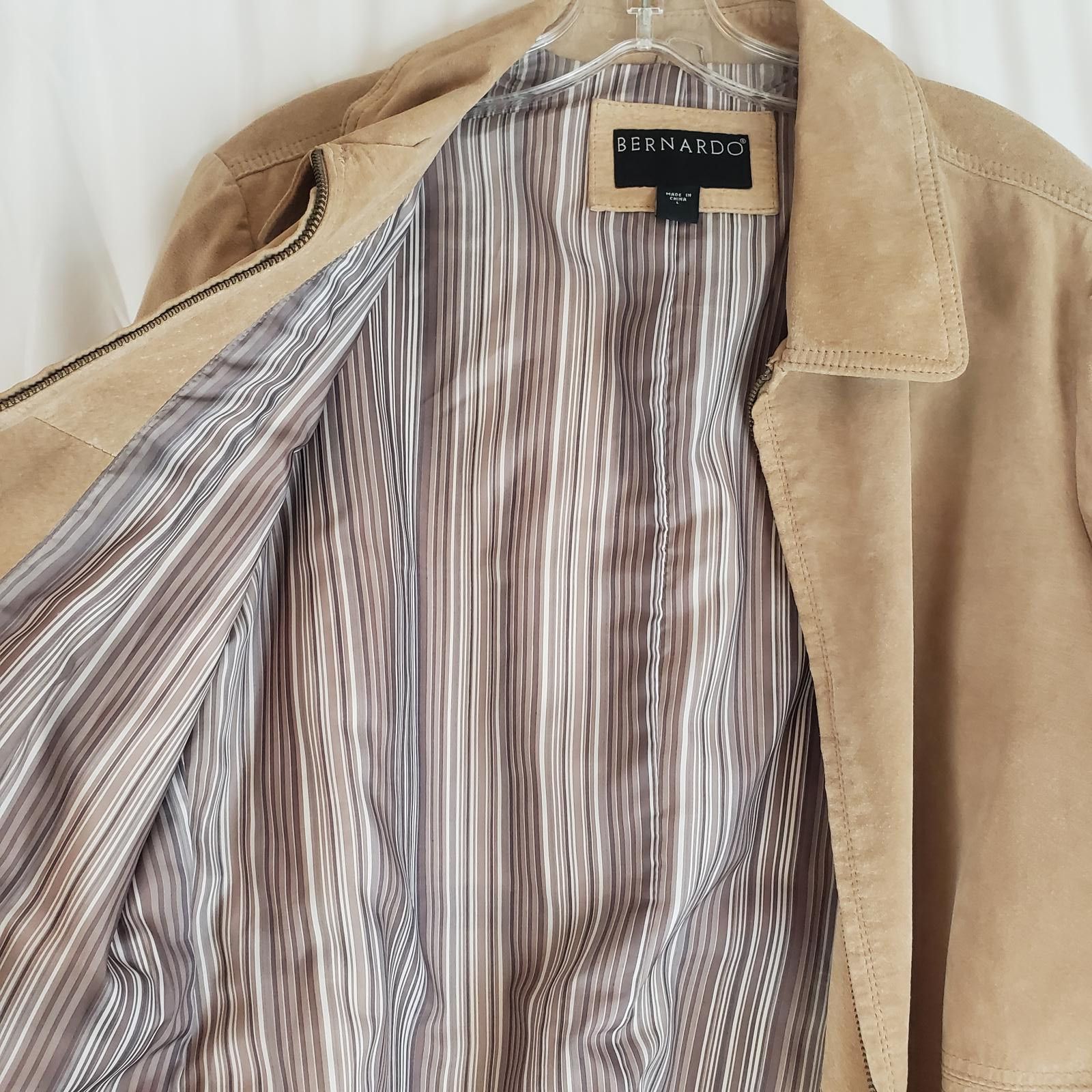 Bernhard Willhelm VTG Bernardo Women's Genuine Leather Suede Jacket Size L / US 10 / IT 46 - 2 Thumbnail