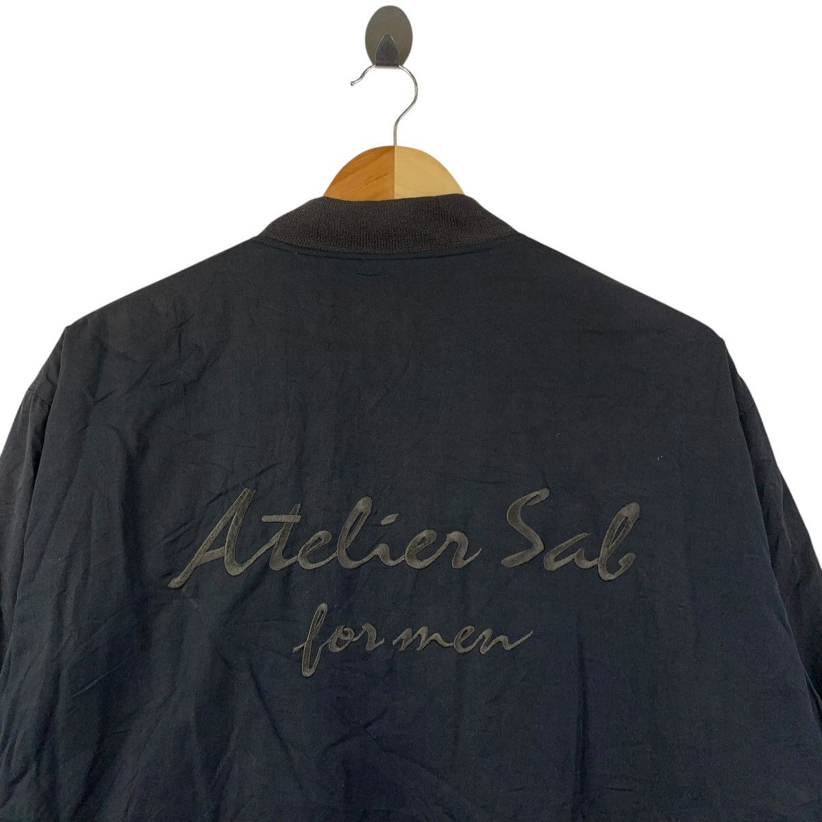 Vintage Atelier Sab for Men Japan Made Black Bomber Jacket Size US XL / EU 56 / 4 - 6 Thumbnail