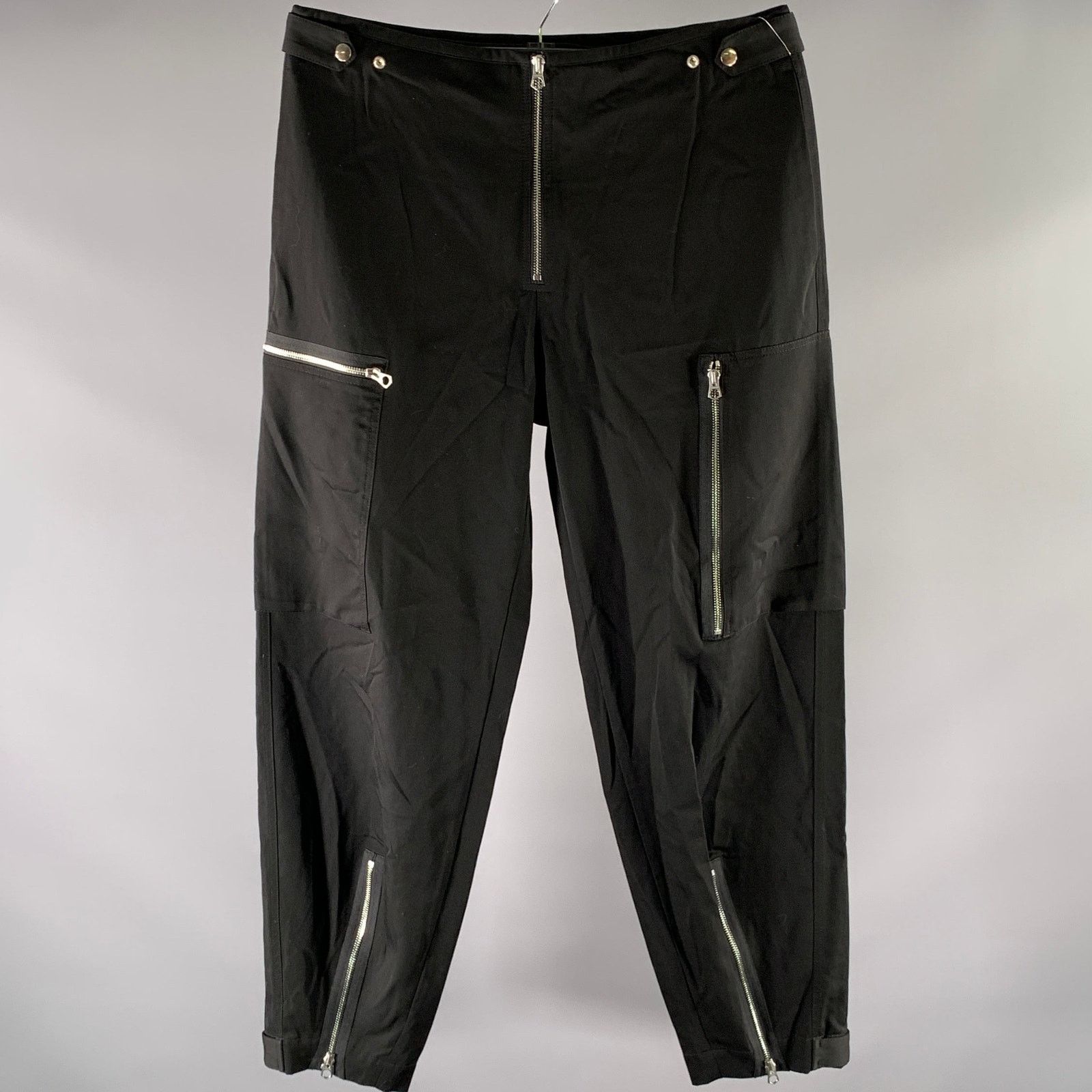 Jil Sander JIL SANDER Size 34 Black Wool Zipper Pants Size US 34 / EU 50 - 1 Thumbnail