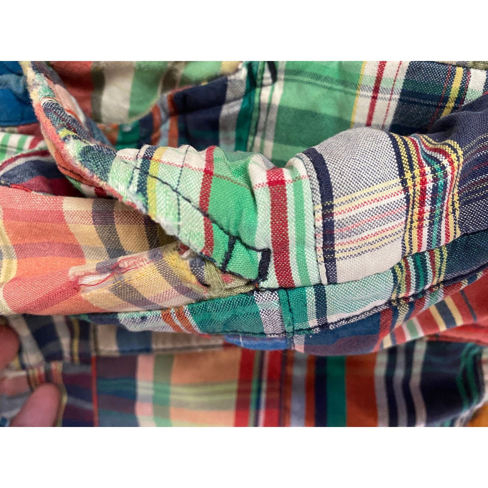 Ralph Lauren Ralph Lauren 90s madras plaid patchwork shorts size 35** Size US 35 - 7 Thumbnail