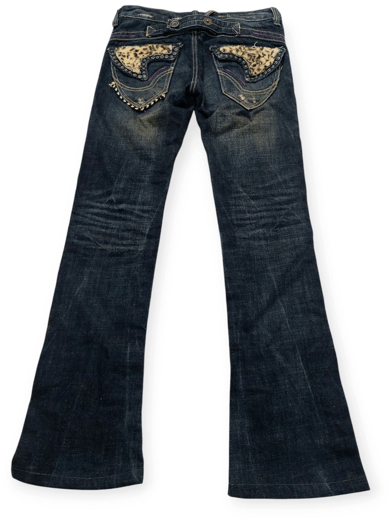 If Six Was Nine 🔥Red Peppers Flare Studded Fax Fur JAPAN Market Size 26" / US 2 / IT 38 - 8 Thumbnail