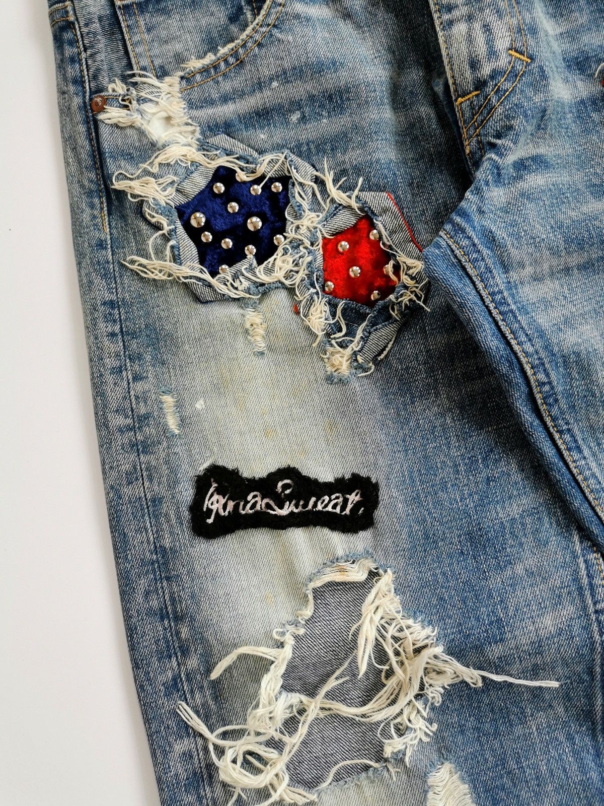 14th Addiction Thrashed Punk Sweats & Bloods RNA Japan Jeans Size US 32 / EU 48 - 5 Thumbnail