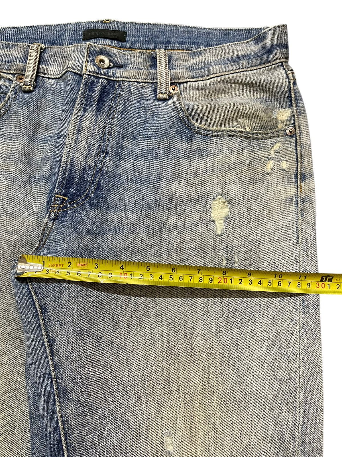 Japanese Brand Vintage Japanese Uniqlo Mud Faded Wash Distressed Jeans Size US 34 / EU 50 - 14 Thumbnail