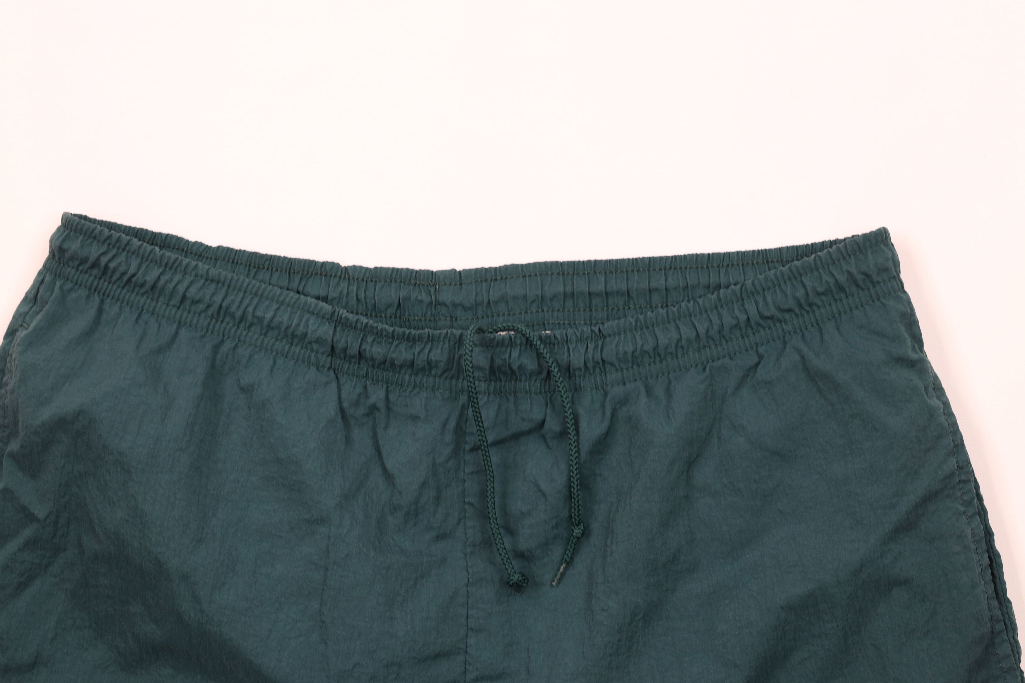 Nike × Vintage Vintage 90s Nike Scott Big Swoosh Logo Lined Shorts Green Size US 32 / EU 48 - 2 Thumbnail