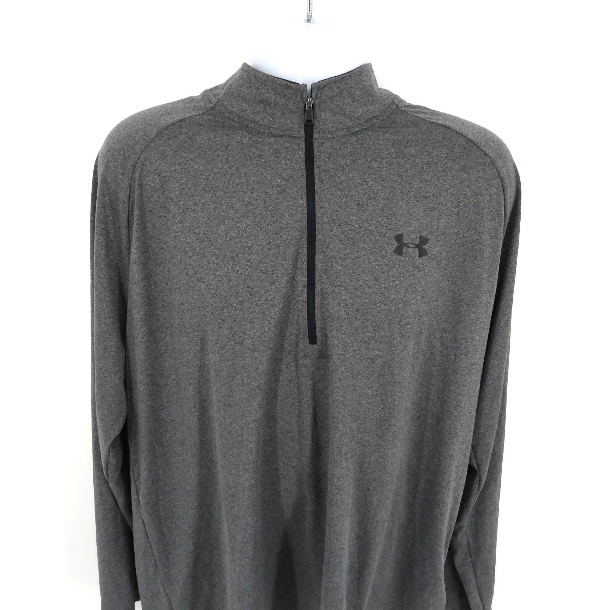Under Armour Under Armour Mens XXL Gray Long-Sleeve 1/4 Zip Pullover Shir Size US XXL / EU 58 / 5 - 3 Thumbnail