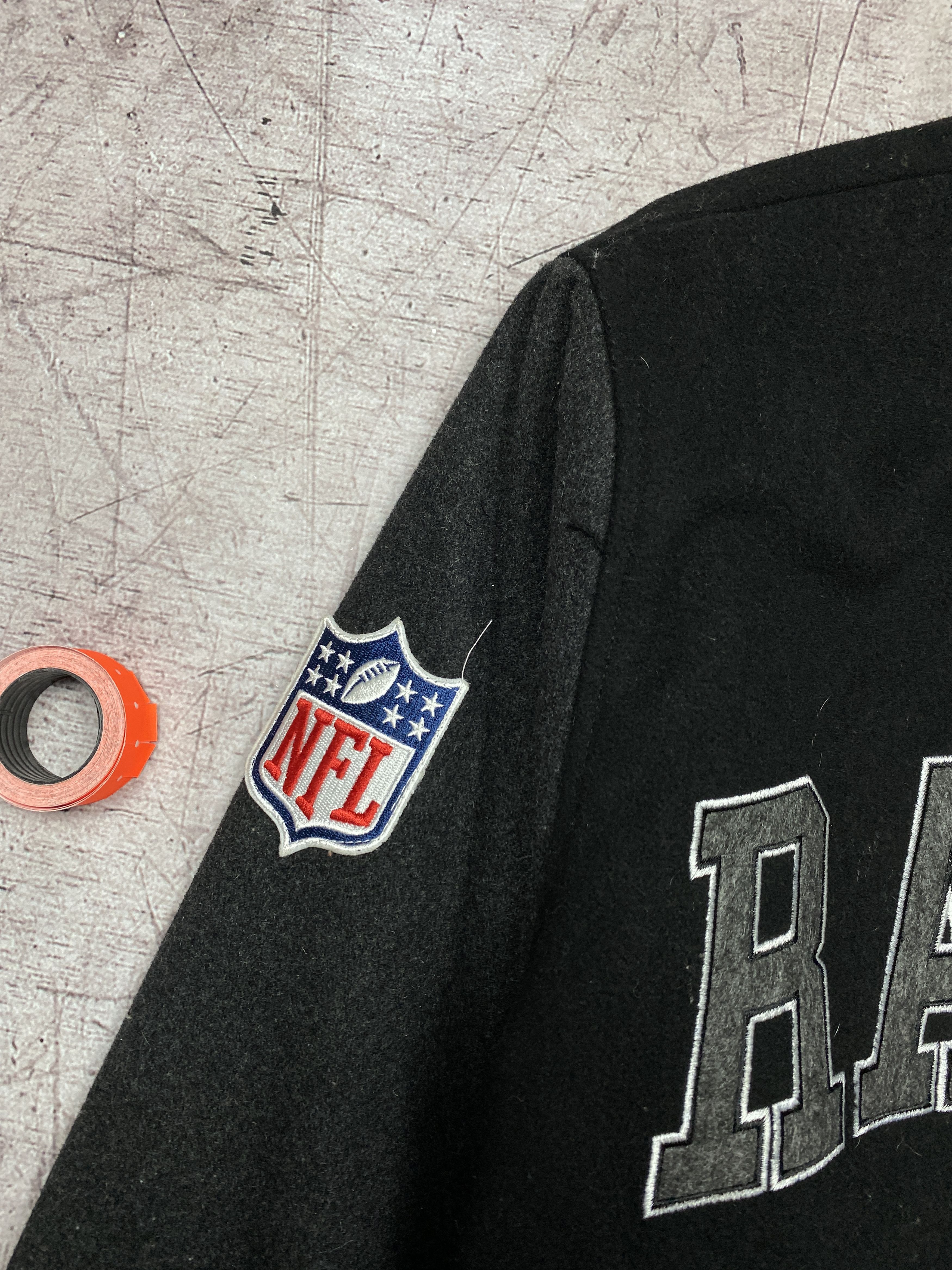 NFL NFL Oakland Raiders Mens Wool Bomber Varsity Jacket Size US XL / EU 56 / 4 - 7 Thumbnail
