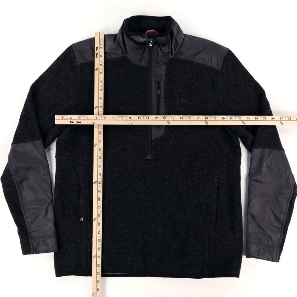 Outdoor Research Outdoor Research Cyprus Hybrid 1/2 Zip Sweater Black Men's XL Shirt Men XL Black Cyprus Hybrid 1/2 Zip Mock Long Sleeve Wool Solid Vintage: No Size US XL / EU 56 / 4 - 3 Thumbnail