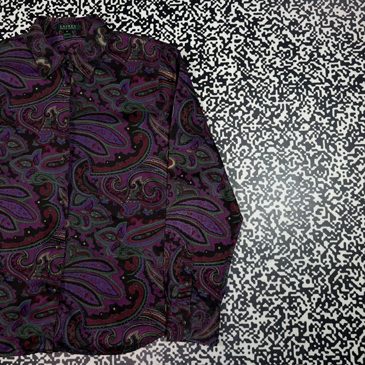 Polo Ralph Lauren Vintage Y2K Polo Ralph Lauren Abstract Style Shirt Retro Size XL / US 12-14 / IT 48-50 - 5 Thumbnail