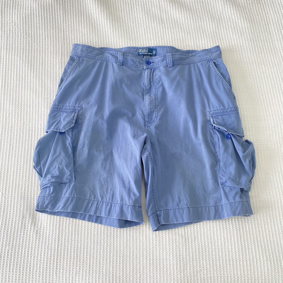 image of Polo Ralph Lauren x Ralph Lauren Vintage Faded Polo By Ralph Laurent Cargo Shorts Pant in Blue (Siz