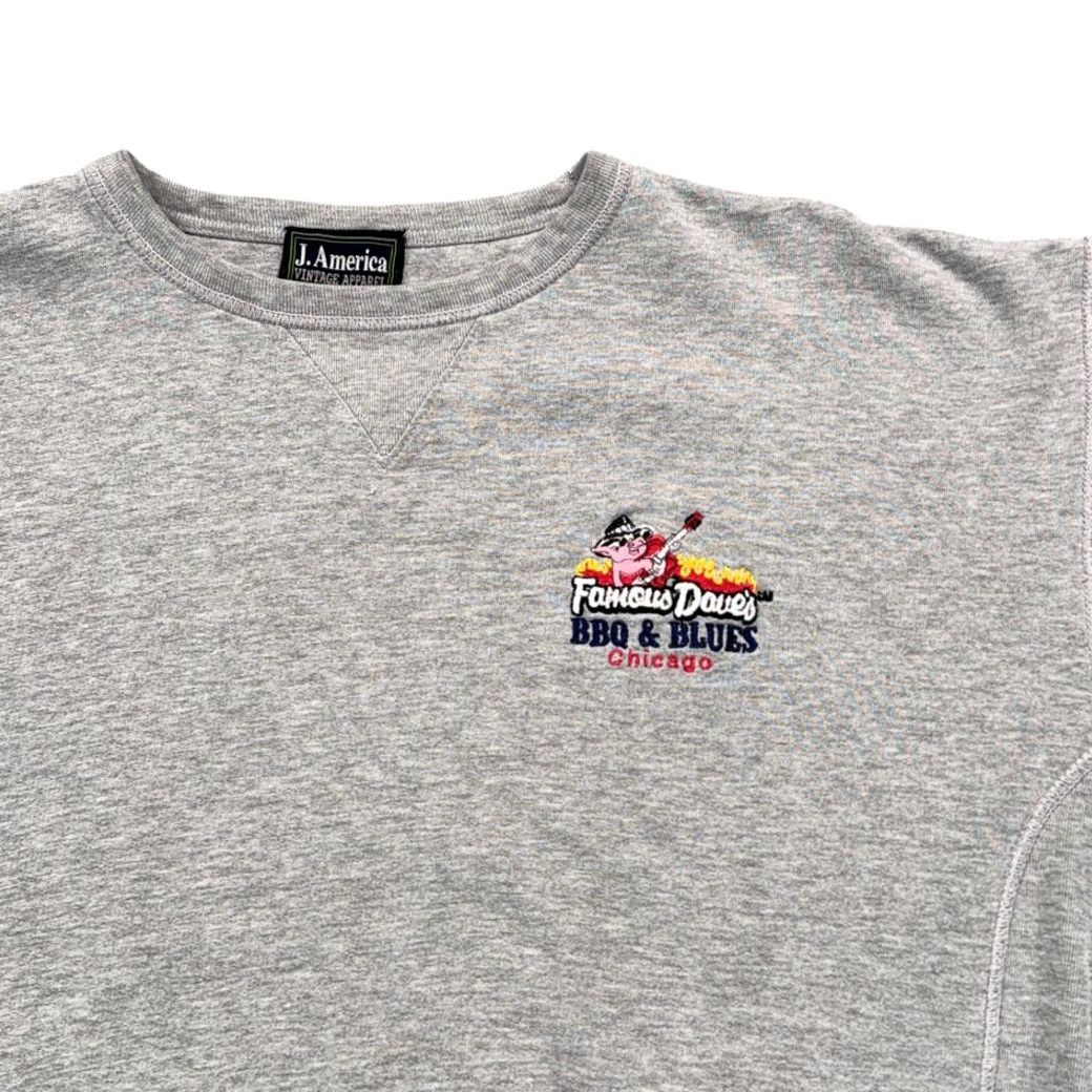 Vintage VINTAGE Famous Daves Sweater Adult EXTRA LARGE Gray Sweatshirt Y2K Size US XL / EU 56 / 4 - 2 Thumbnail