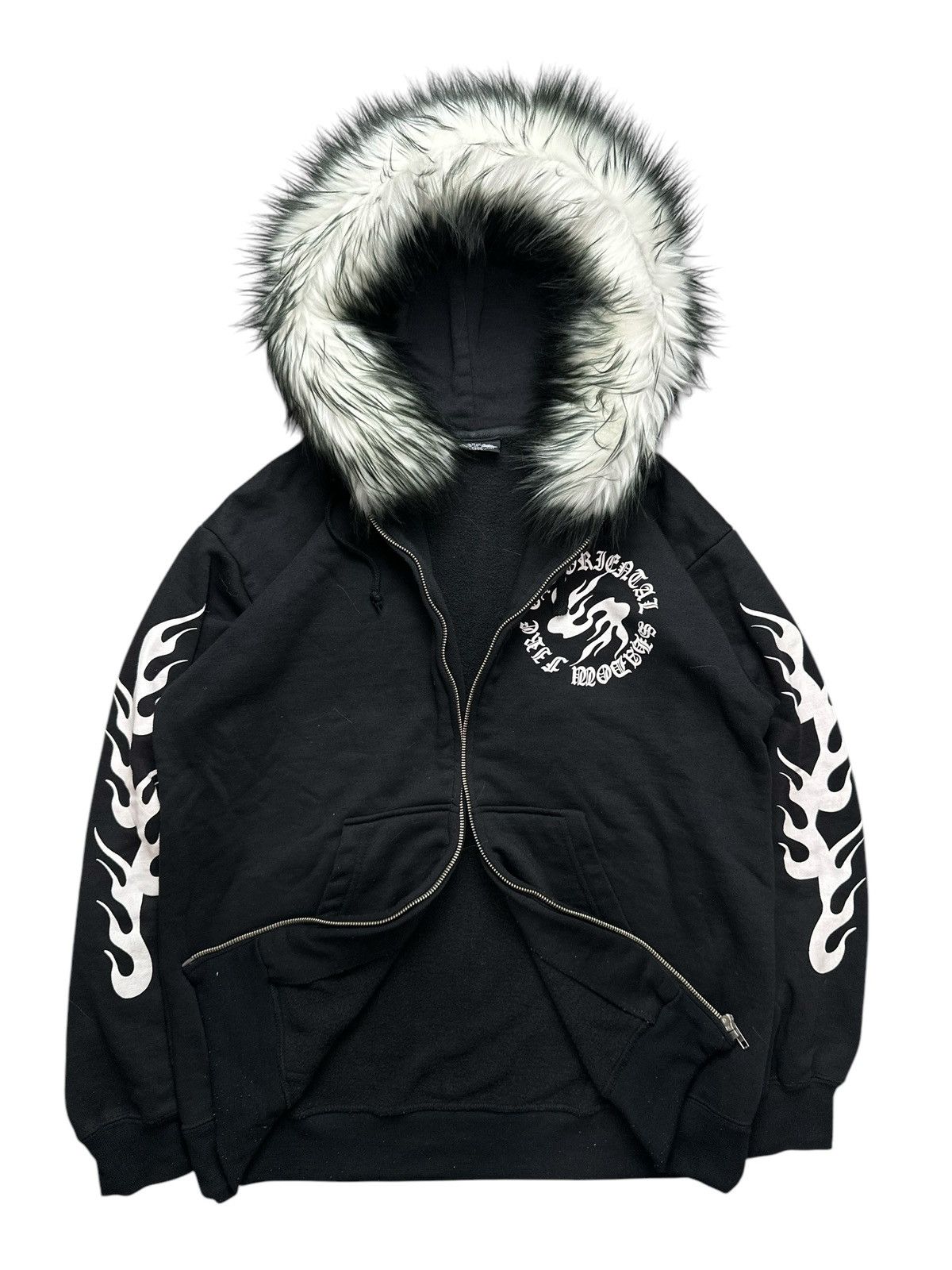 Japanese Brand WALL OF FAME TRIPLE DRAGON Zip Fur Hoodie IFSIX LGB STYLE Size US L / EU 52-54 / 3 - 10 Thumbnail
