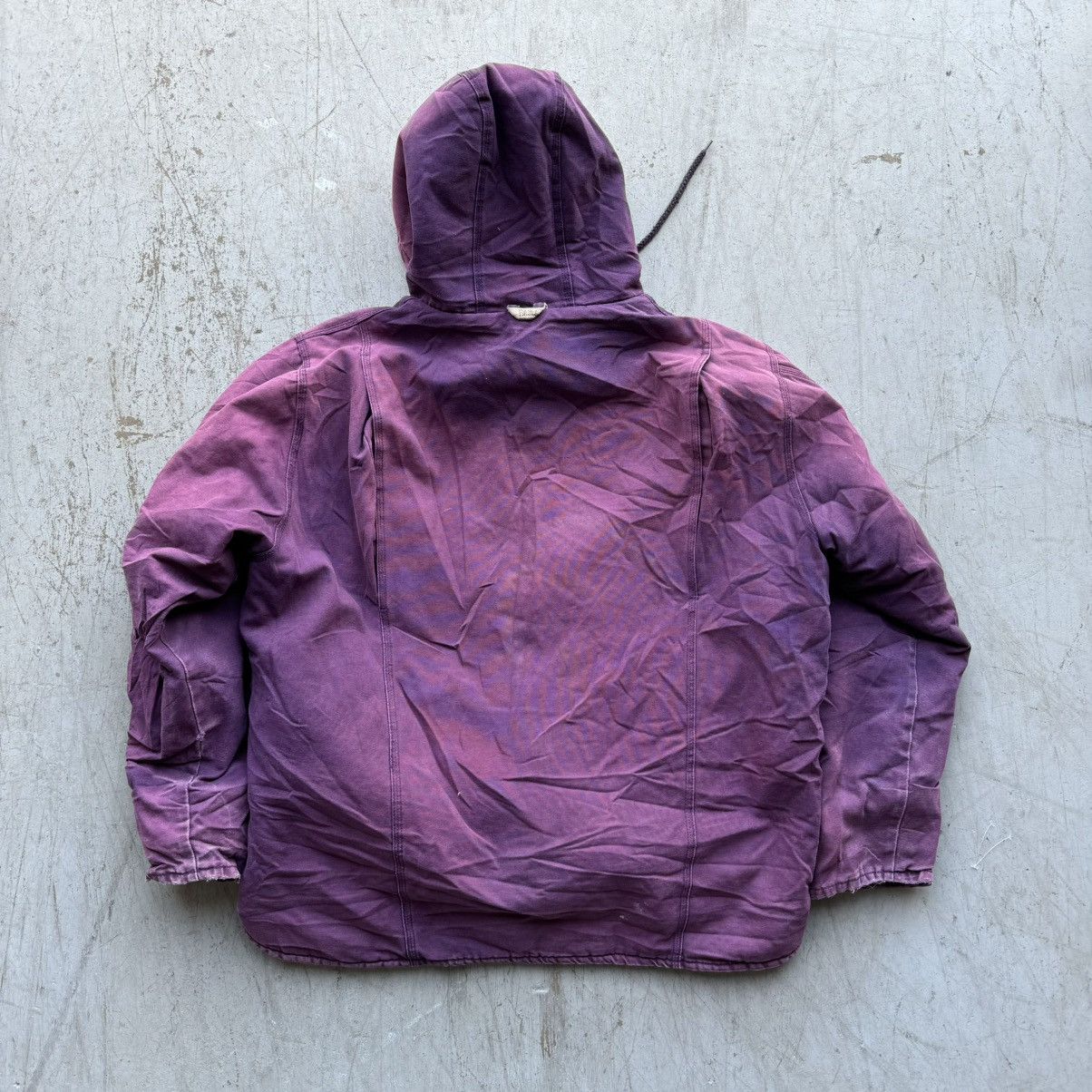 Carhartt × Vintage Vintage Carhartt style Purple Faded Distressed Jacket Hooded Size US XL / EU 56 / 4 - 4 Thumbnail