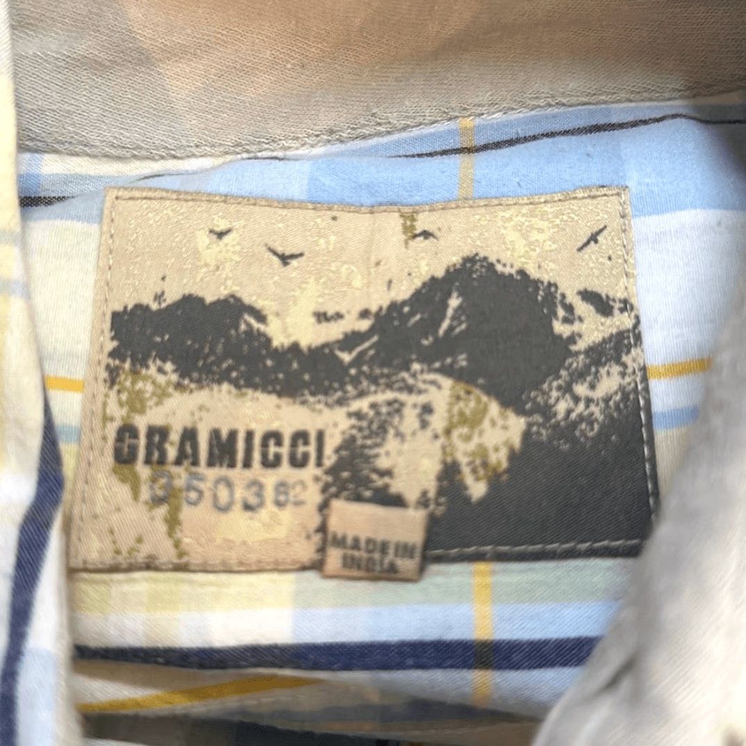 Gramicci Gramicci Shirt Button-Down Short Sleeve Mens XL Plaid Blue White Multicolor Size US XL / EU 56 / 4 - 4 Thumbnail