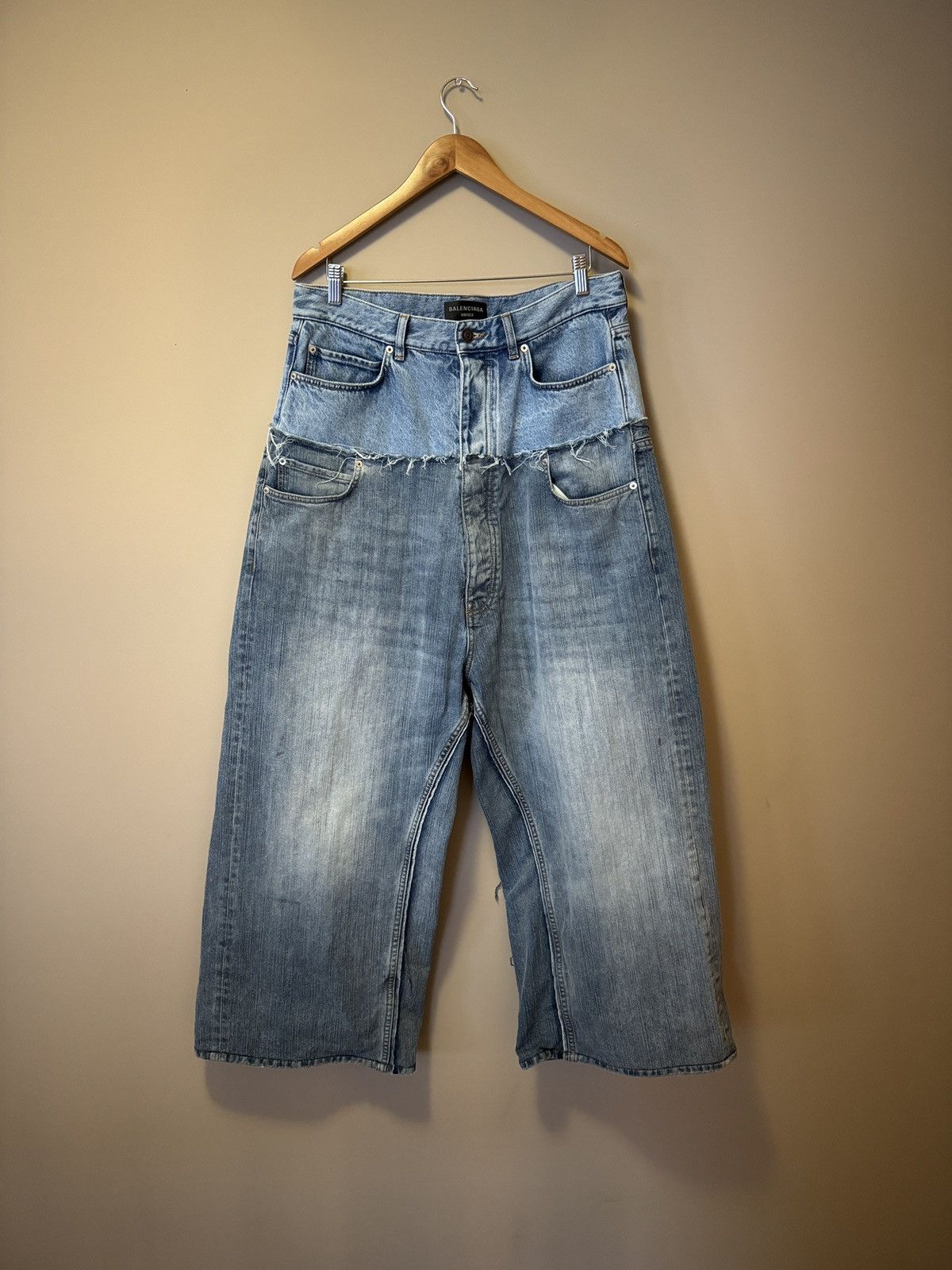 Balenciaga Balenciaga Cut Up Blue Denim | Grailed