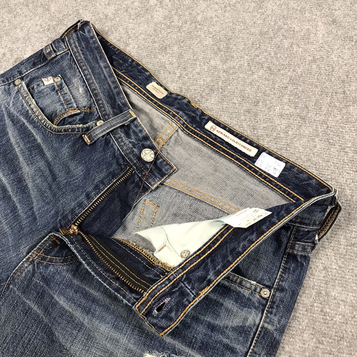 AG Adriano Goldschmied AG ADRIANO GOLDSCHMIED DISTRESSED JEANS BOOTCUT PANTS Size US 30 / EU 46 - 17 Thumbnail