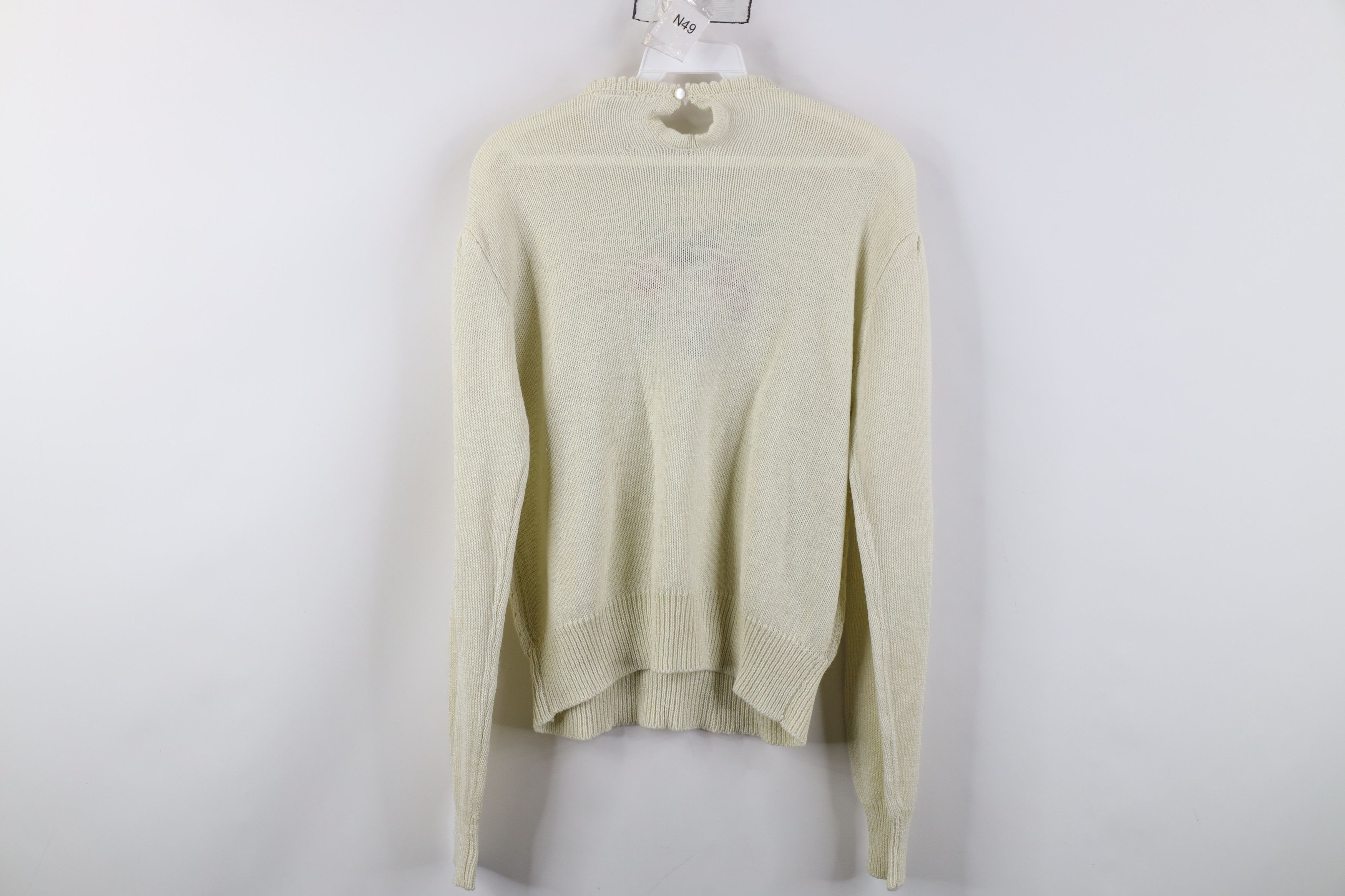 Vintage Vintage 70s Streetwear Crochet Needlepoint Flower Sweater Size L / US 10 / IT 46 - 13 Thumbnail