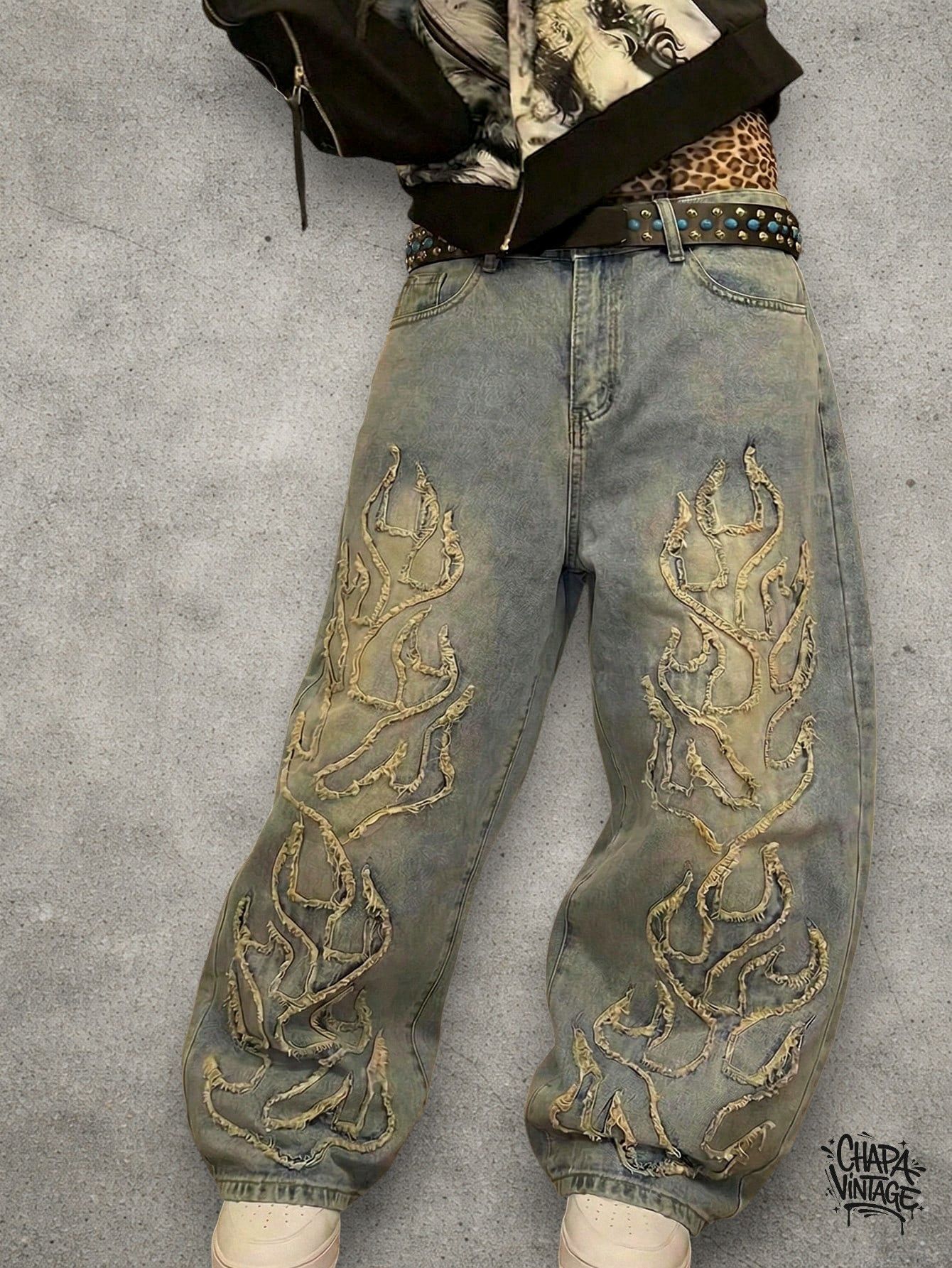 Japanese Brand Washed distressed jeans Size US 32 / EU 48 - 3 Thumbnail