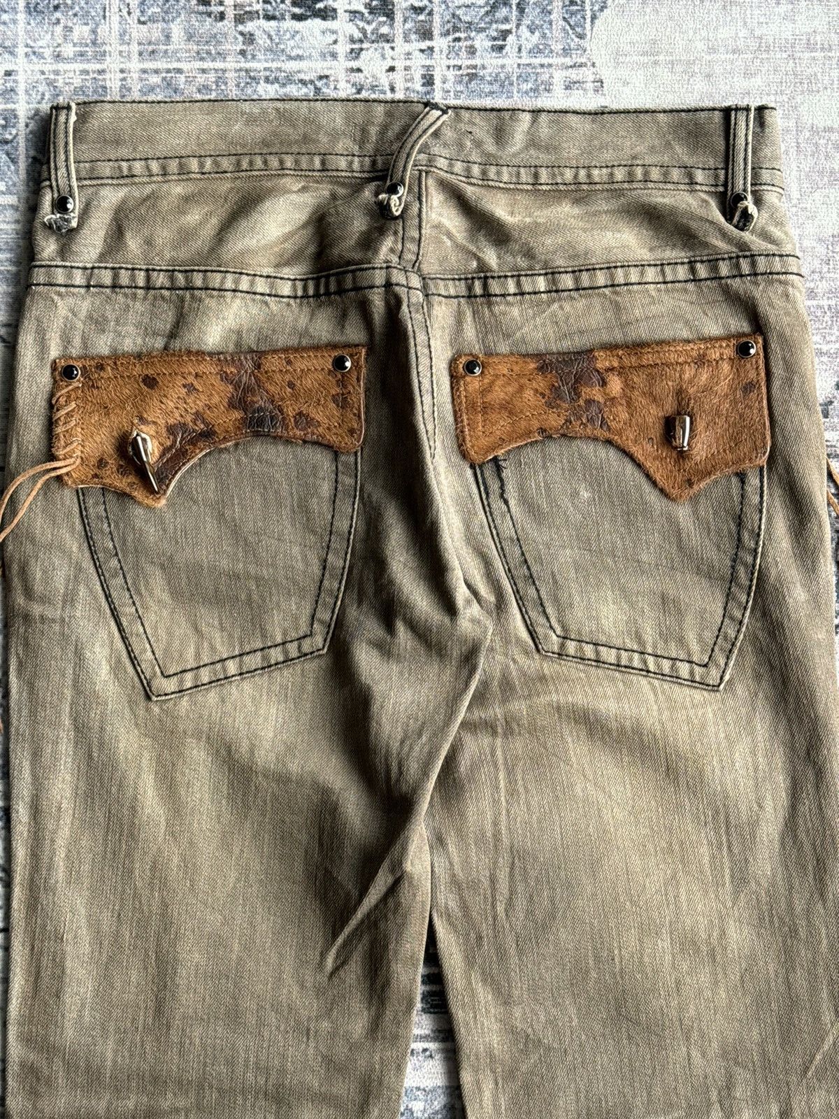 Japanese Brand RIOT Section of Pure Life Punk Flared Denim Size US 32 / EU 48 - 8 Thumbnail