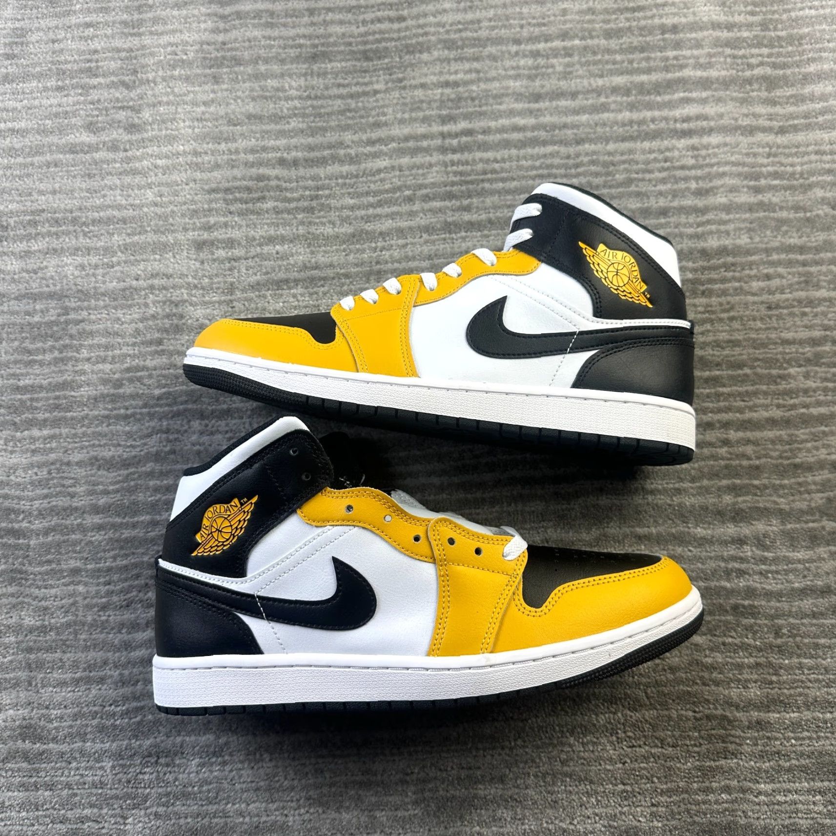 Jordan Brand Air Jordan 1 Mid Mens Size 10.5 Yellow Ochre Black White Jordan Shoes Sneaker 2023 Size US 11 / EU 44 - 2 Thumbnail