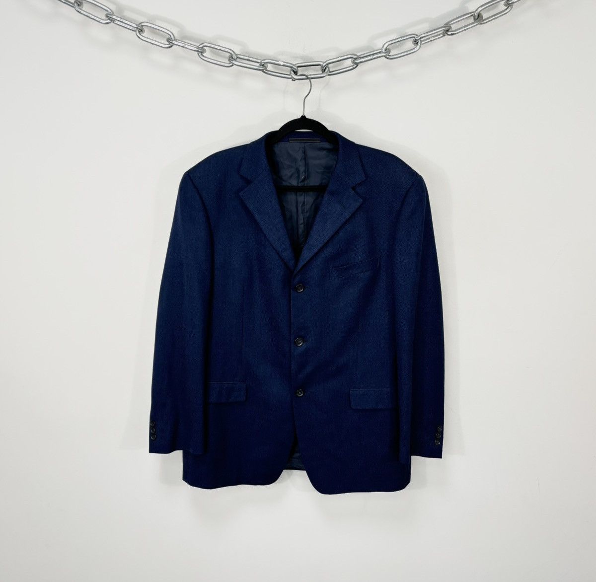 Ermenegildo Zegna Ermenegildo Zegna Soft Blue 3-Buttons Wool Blazer Jacket Size 44R - 1 Thumbnail