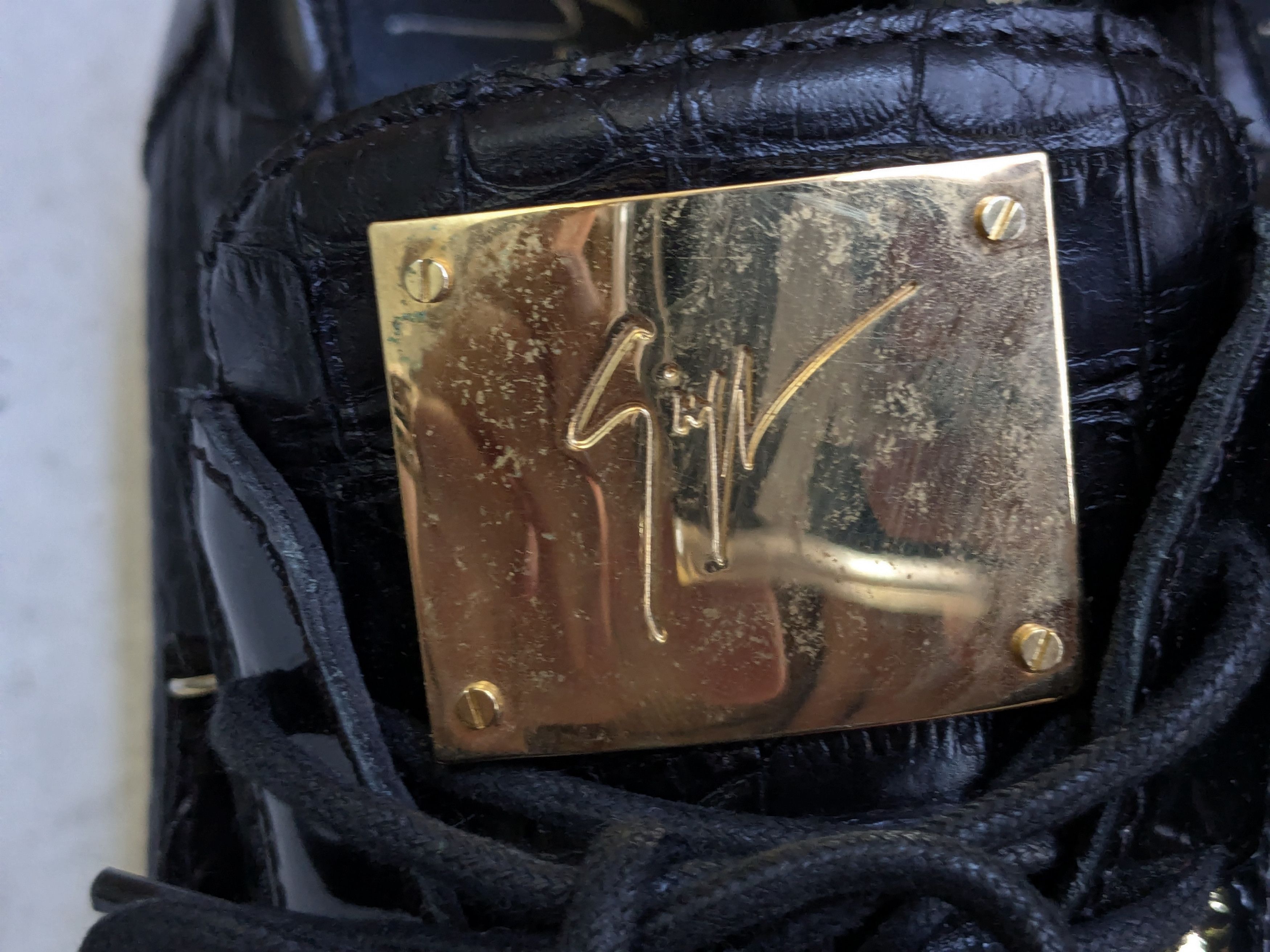 Giuseppe Zanotti Giuseppe Zanotti Sneakers Black Gold 13 46 Low Tops Leather Size US 13 / EU 46 - 8 Thumbnail