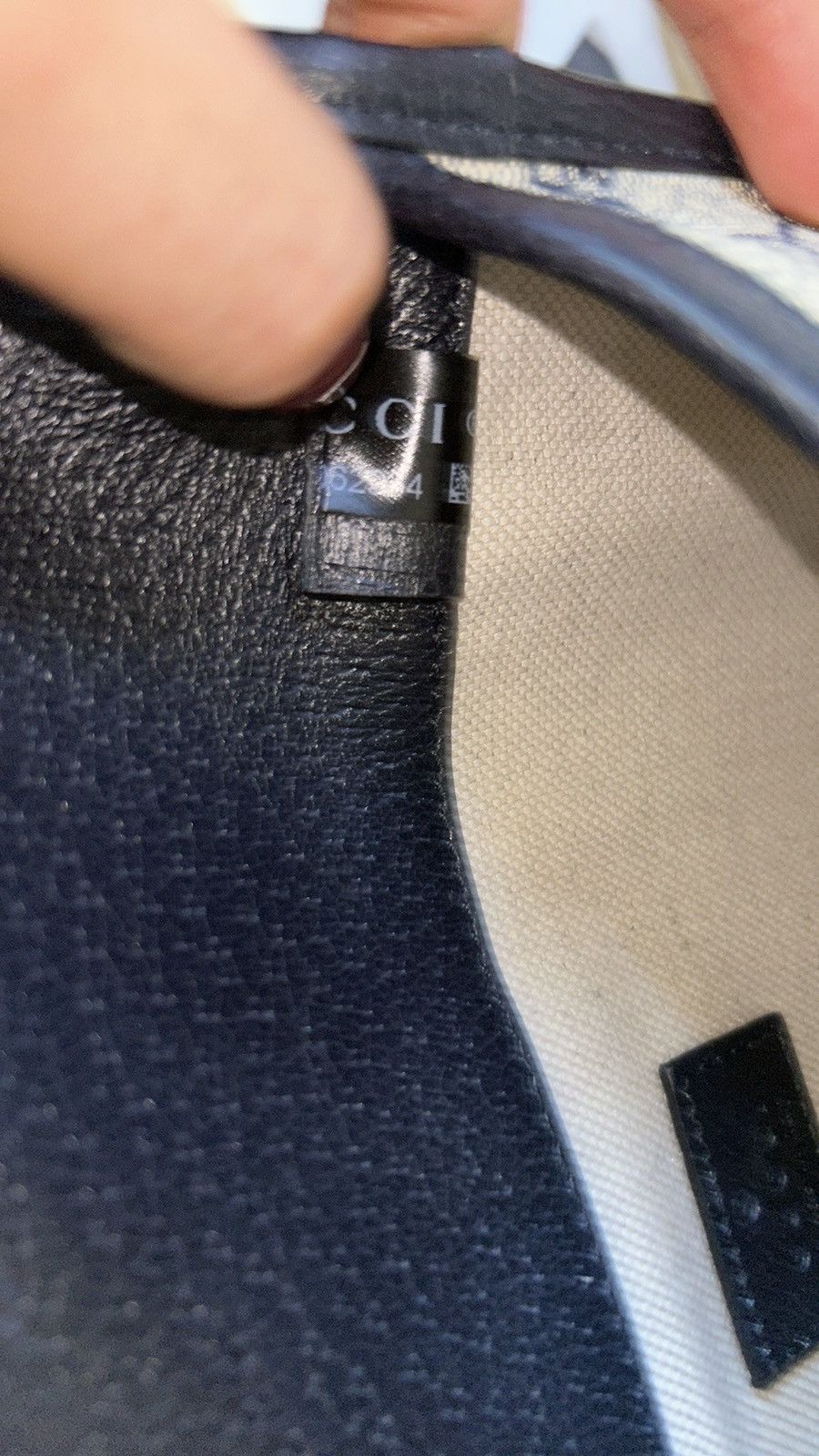 Gucci GUCCI GG Supreme Monogram Web Belt Bag 90 36 Beige Navy Size ONE SIZE - 9 Thumbnail