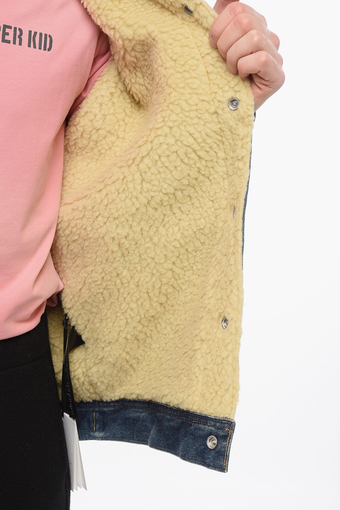 Celine og1mm0825 Shearling Lined Denim Jacket In Light Blue Size US S / EU 44-46 / 1 - 5 Thumbnail